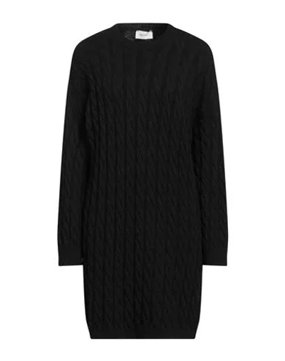 Vicolo Woman Mini Dress Black Size Onesize Viscose, Polyamide, Wool, Cashmere