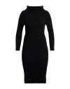 Vicolo Woman Mini Dress Black Size Onesize Viscose, Polyester, Nylon In Black