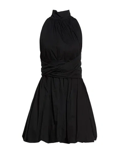 Vicolo Woman Mini Dress Black Size S Cotton In Multi