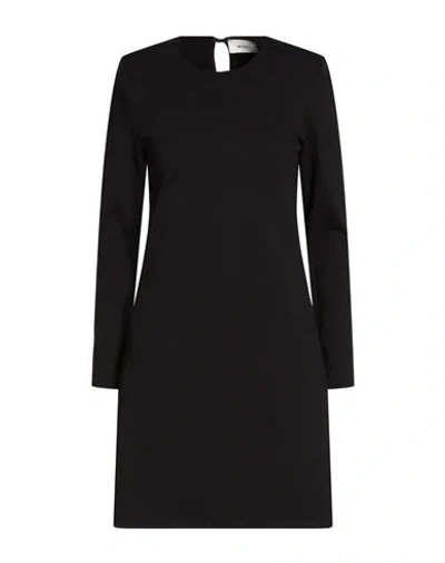 Vicolo Woman Mini Dress Black Size S Viscose, Polyamide, Elastane