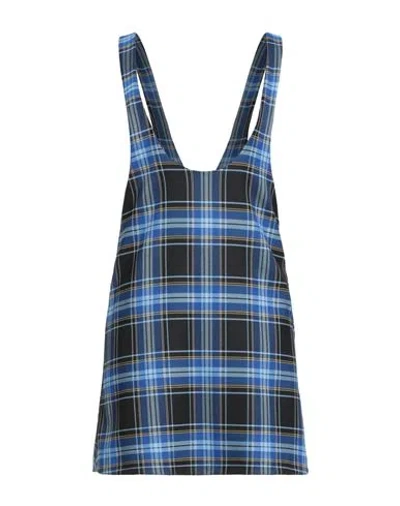 Vicolo Woman Mini Dress Blue Size M Polyester, Viscose, Elastane
