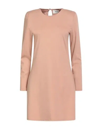 Vicolo Woman Mini Dress Blush Size L Viscose, Polyamide, Elastane In Neutral