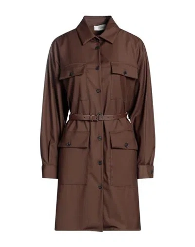 Vicolo Woman Mini Dress Brown Size S Polyester, Viscose, Elastane