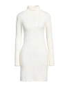 Vicolo Woman Mini Dress Cream Size Onesize Viscose, Polyamide, Wool, Cashmere