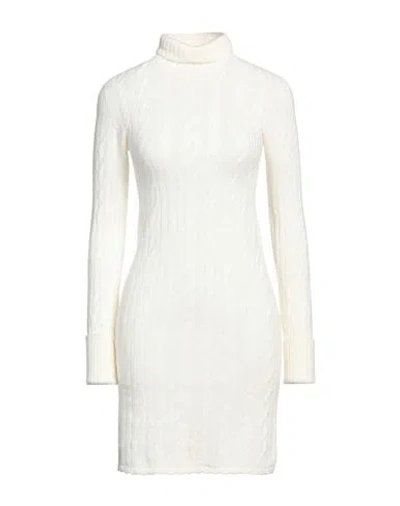 Vicolo Woman Mini Dress Cream Size Onesize Viscose, Polyamide, Wool, Cashmere In Cream