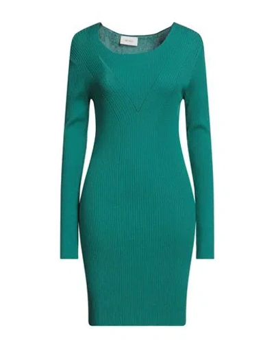 Vicolo Woman Mini Dress Emerald Green Size Onesize Viscose, Polyester