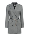 Vicolo Woman Mini Dress Grey Size L Polyester, Viscose, Elastane In Grey