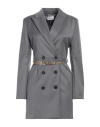Vicolo Woman Mini Dress Grey Size L Polyester, Viscose, Elastane