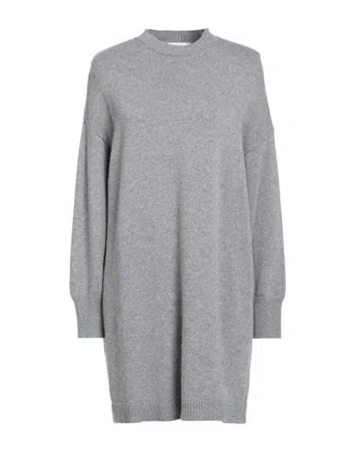 Vicolo Woman Mini Dress Grey Size Onesize Viscose, Polyamide, Wool, Cashmere In Gray