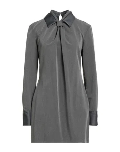 Vicolo Woman Mini Dress Grey Size S Polyester, Viscose, Elastane In Gray