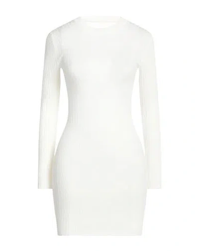 Vicolo Woman Mini Dress Ivory Size Onesize Viscose, Polyester In White