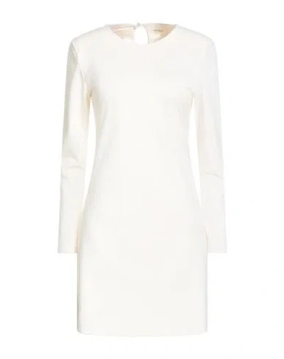 Vicolo Woman Mini Dress Ivory Size S Viscose, Polyamide, Elastane In Multi