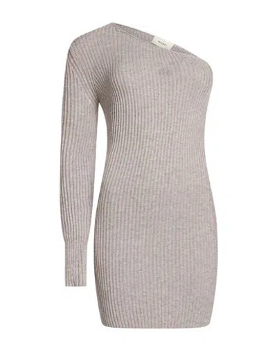 Vicolo Woman Mini Dress Light Grey Size Onesize Viscose, Polyester, Nylon In Gray