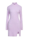 Vicolo Woman Mini Dress Lilac Size Onesize Alpaca Wool, Polyamide, Virgin Wool, Elastane In Purple