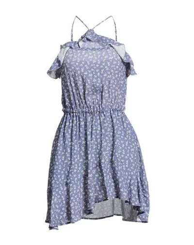 Vicolo Woman Mini Dress Lilac Size S Viscose In Blue