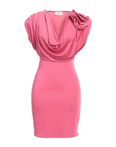 Vicolo Woman Mini Dress Magenta Size M Polyester, Elastane