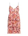 Vicolo Woman Mini Dress Magenta Size M Viscose, Metallic Fiber