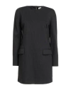 Vicolo Woman Mini Dress Midnight Blue Size M Viscose, Polyamide, Polyester, Elastane In Black