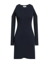 Vicolo Woman Mini Dress Midnight Blue Size Onesize Viscose, Polyester