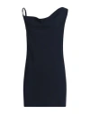 Vicolo Woman Mini Dress Midnight Blue Size S Polyester, Elastane