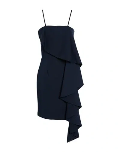 Vicolo Woman Mini Dress Midnight Blue Size S Polyester, Viscose, Elastane