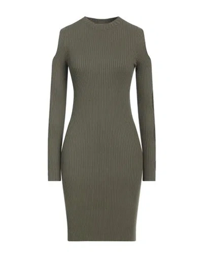 Vicolo Woman Mini Dress Military Green Size Onesize Viscose, Polyester