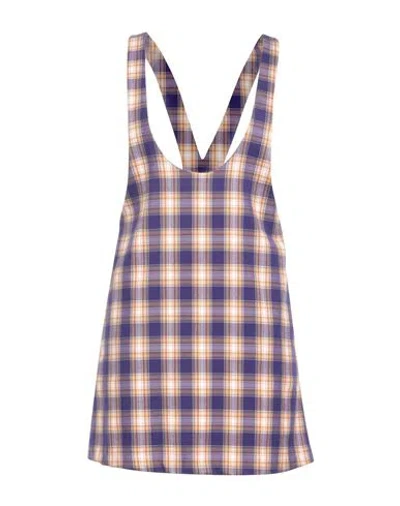Vicolo Woman Mini Dress Purple Size M Polyester, Viscose, Elastane