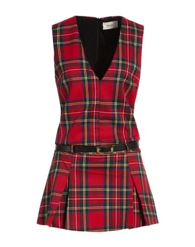 Vicolo Woman Mini Dress Red Size M Polyester, Elastane