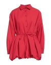 Vicolo Woman Mini Dress Red Size M Polyester, Viscose, Elastane