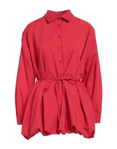 Vicolo Woman Mini Dress Red Size M Polyester, Viscose, Elastane