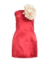 Vicolo Woman Mini Dress Red Size S Polyester In Red