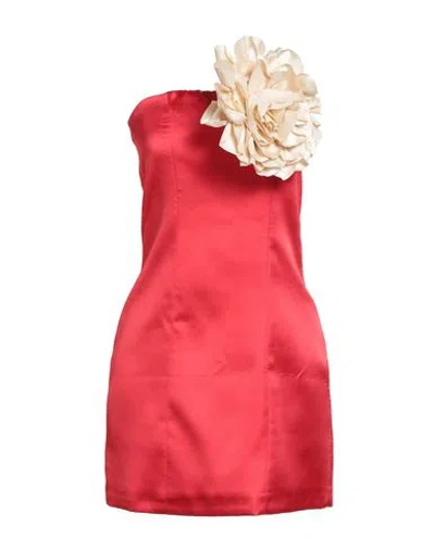 Vicolo Woman Mini Dress Red Size S Polyester