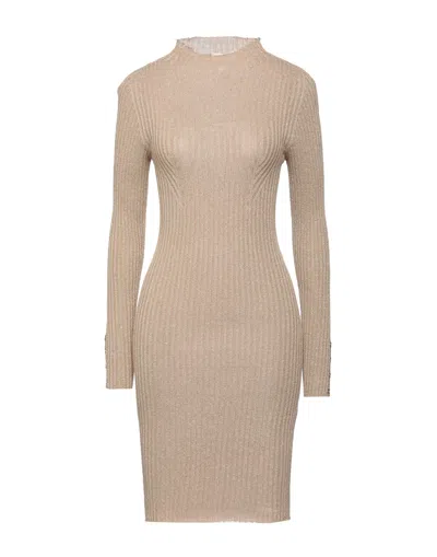 Vicolo Short Dresses In Beige