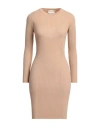 Vicolo Woman Mini Dress Sand Size Onesize Viscose, Polyester In Beige