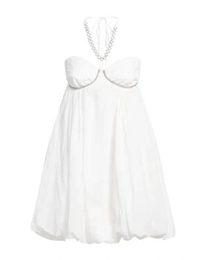 Vicolo Woman Mini Dress White Size Onesize Cotton In White