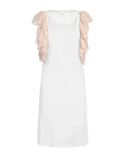 Vicolo Woman Mini Dress White Size Onesize Cotton, Polyester