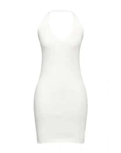 Vicolo Woman Mini Dress White Size Onesize Viscose, Polyester