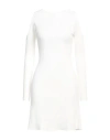 Vicolo Woman Mini Dress White Size Onesize Viscose, Polyester
