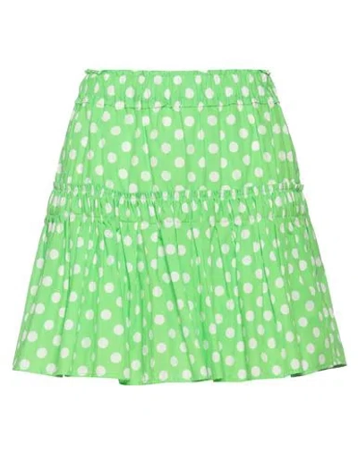 Vicolo Woman Mini Skirt Acid Green Size M Cotton