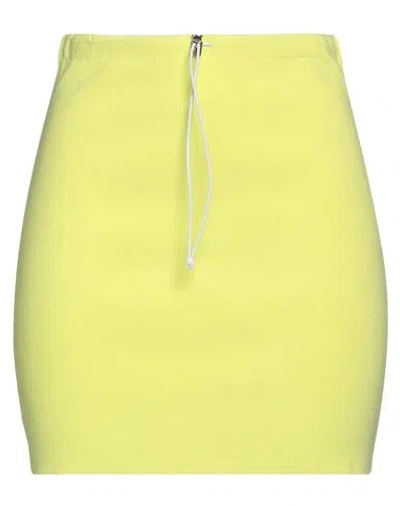 Vicolo Woman Mini Skirt Lime Green Size Onesize Viscose, Polyester In Green