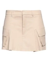 Vicolo Woman Mini Skirt Beige Size M Polyester, Elastane In Multi