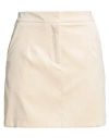 Vicolo Woman Mini Skirt Beige Size M Polyester, Nylon, Elastane In Neutral