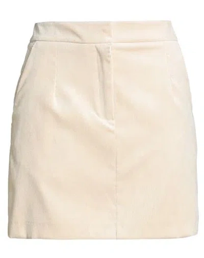 Vicolo Woman Mini Skirt Beige Size M Polyester, Nylon, Elastane In Neutral