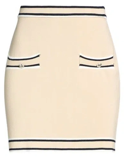 Vicolo Woman Mini Skirt Beige Size Onesize Viscose, Acrylic, Elastane In Neutral