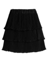 Vicolo Woman Mini Skirt Black Size Onesize Polyester, Elastane In Black