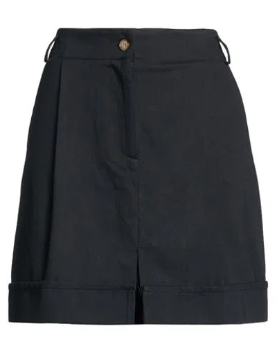 Vicolo Woman Mini Skirt Black Size Xs Cotton