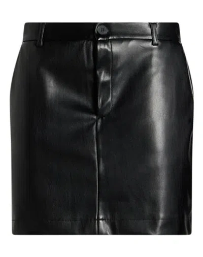 Vicolo Woman Mini Skirt Black Size Xs Polyester, Polyurethane