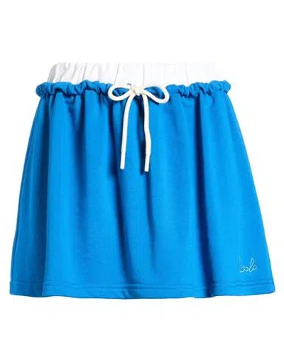 Vicolo Woman Mini Skirt Blue Size M Cotton, Polyester