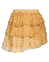 Vicolo Woman Mini Skirt Camel Size M Polyester In Beige