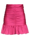 Vicolo Woman Mini Skirt Fuchsia Size M Polyester, Elastane In Pink